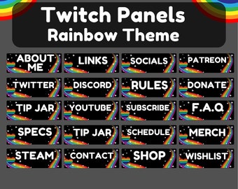Paneles arco iris de Twitch