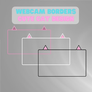 Cute Cat Webcam Borders (Set of 3 different colors)