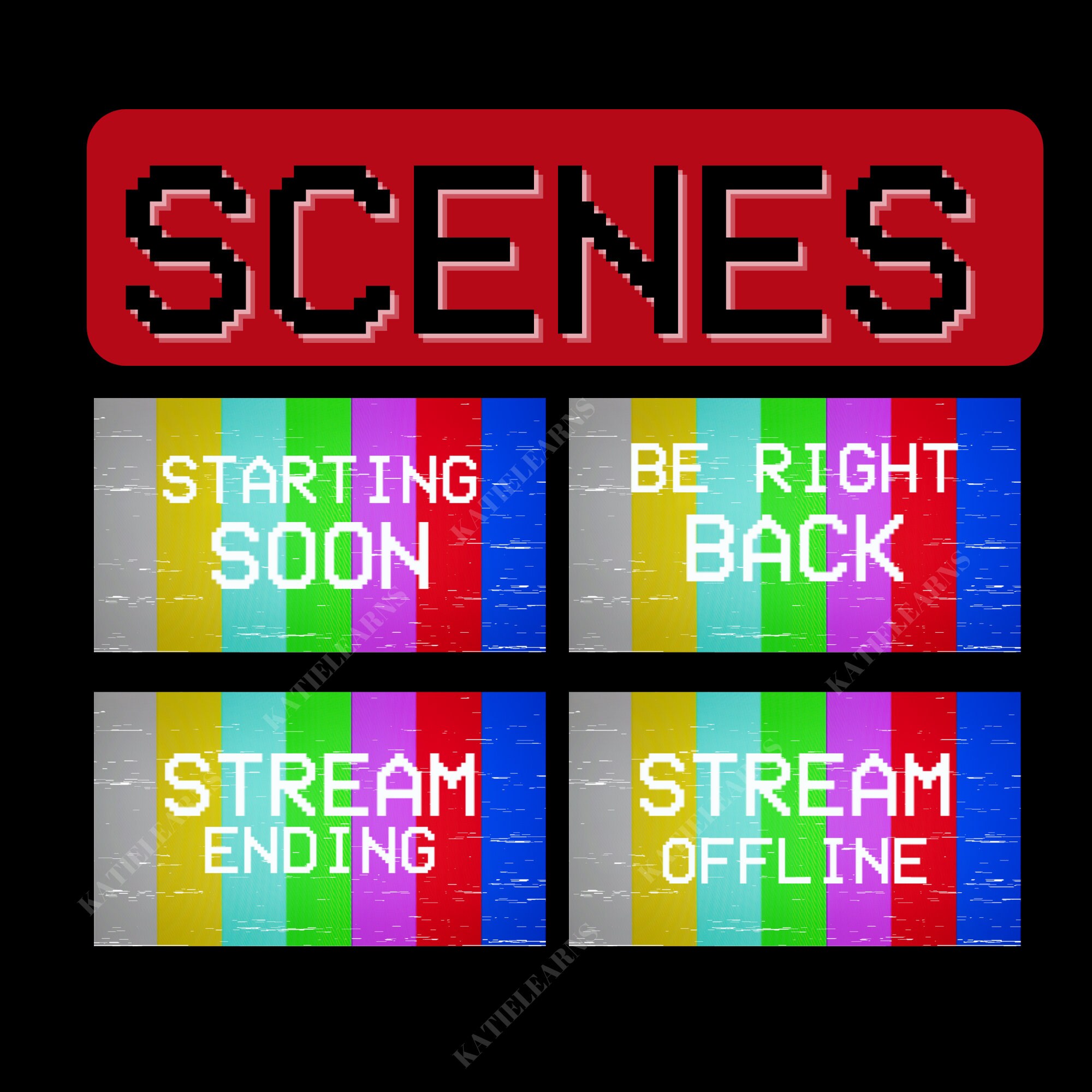 Twitch Retro CRT TV Stream Package includes 8 (Download Now) 