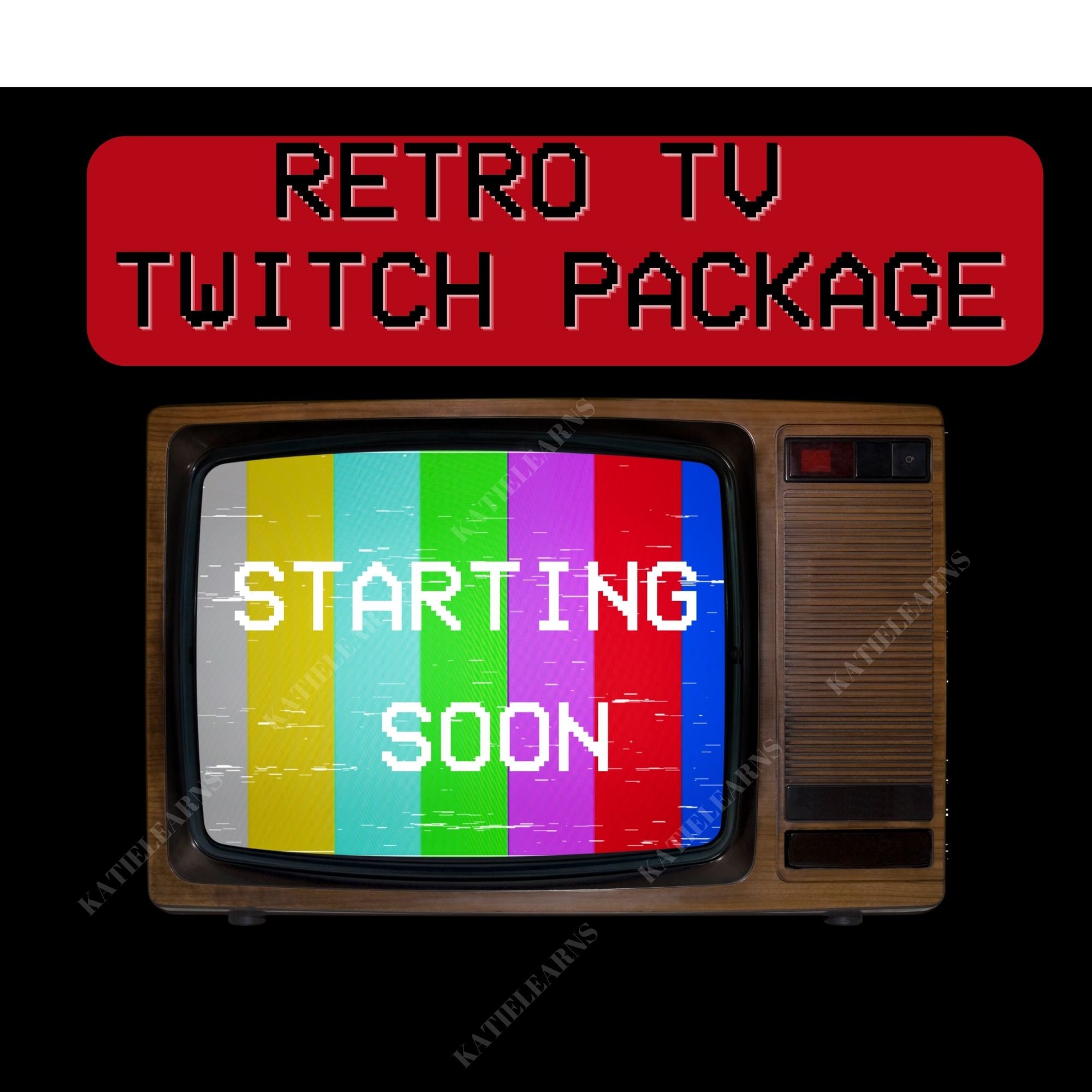 Twitch Retro CRT TV Stream Package includes 8 (Download Now) 