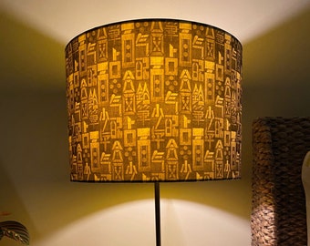 Double-sided Liberty of London fabric lampshade - 30cm diameter with ‘Metropolis’ design