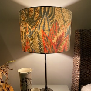 Double-sided Kaffe Fassett fabric lampshade - 30cm diameter with ‘Coleus’ design