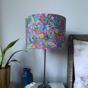 Double-sided Liberty of London nightlight lampshade - 30cm diameter with ‘Liberty Ciara’ print fabric