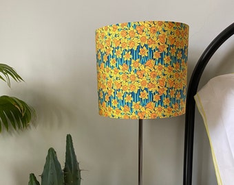 Single-sided lampshade - 20cm diameter with Liberty daffodils print fabric