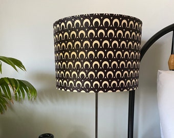 Double-sided lampshade - 30cm diameter with ‘Crescent’ Ankara print fabric