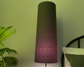 Double-sided lampshade - 48cm tall, 20cm diameter tapered cone with ‘Diamonds’ Ankara graphic print