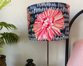 Double-sided lampshade - 30cm diameter with ‘Chrysanthemum’ Ankara print fabric