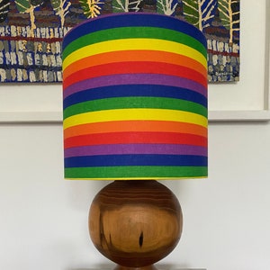 Single-sided lampshade, 20cm diameter with ‘Pride’ print fabric