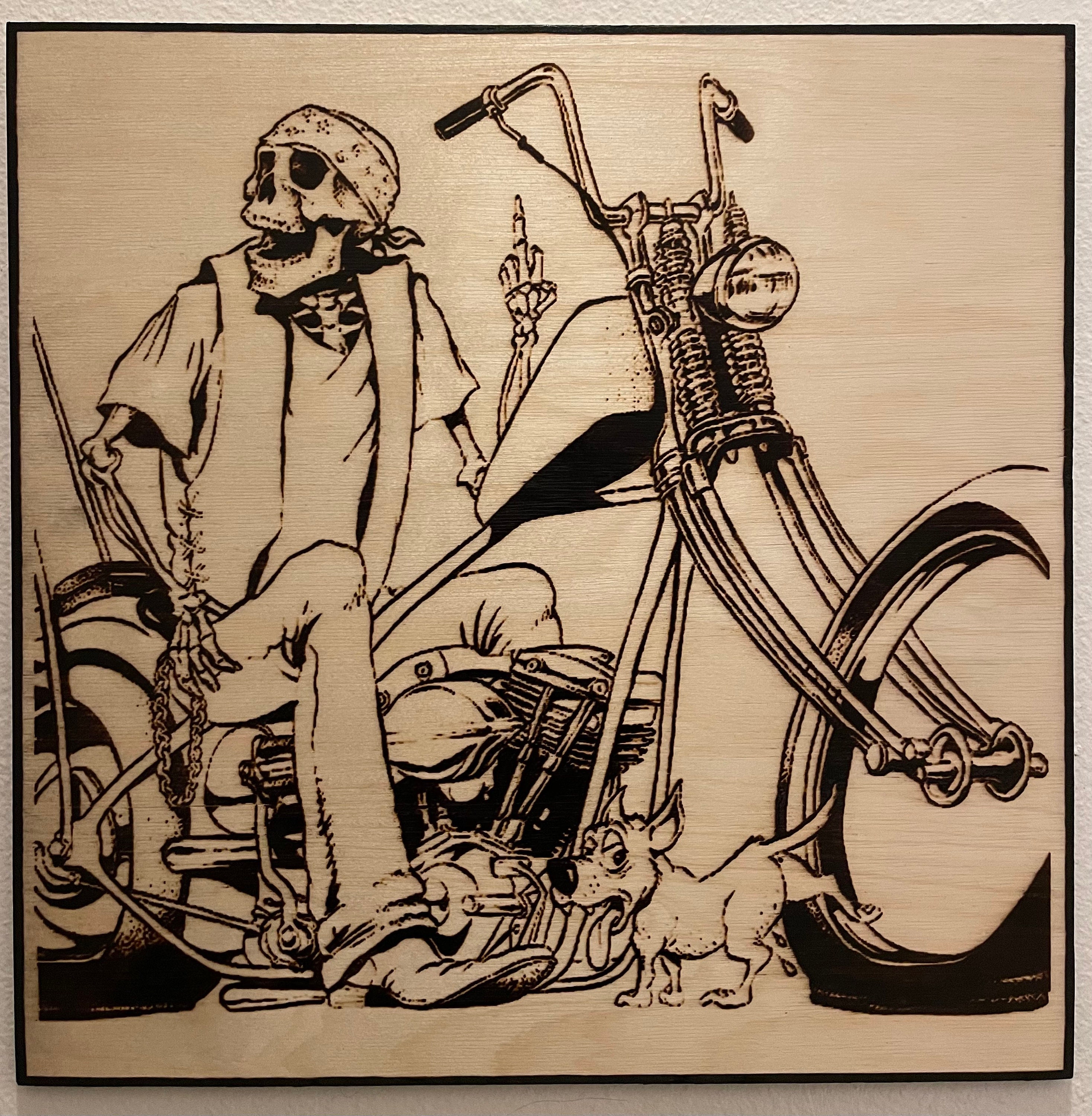 Skeleton Chopper Embroidery Skeleton Chopper Embroidery