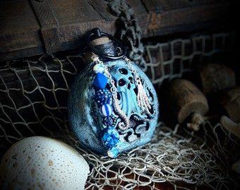 Pirate. Flask. Pirate Accessories. octopus. Fathers Day Gift. kraken. pirate decor. pirate accessories. tiki bar. Rum. Whiskey, blue