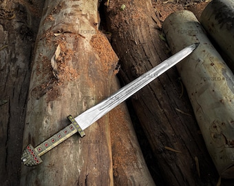 Handmade Viking Sword Inspired by Ragnar Lothbrok | Norse Warrior Replica | Medieval Collectible Sword | Gift for Him
