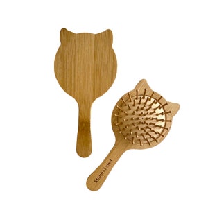 Spazzola per capelli 100% bambù / spazzola per gatti / spazzola per bambini