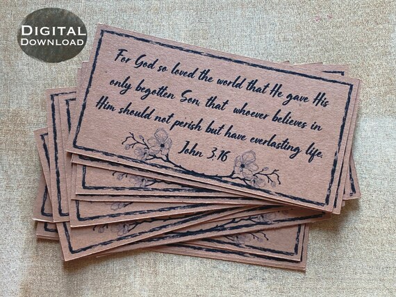 Printable Memory Verse Cards - Etsy