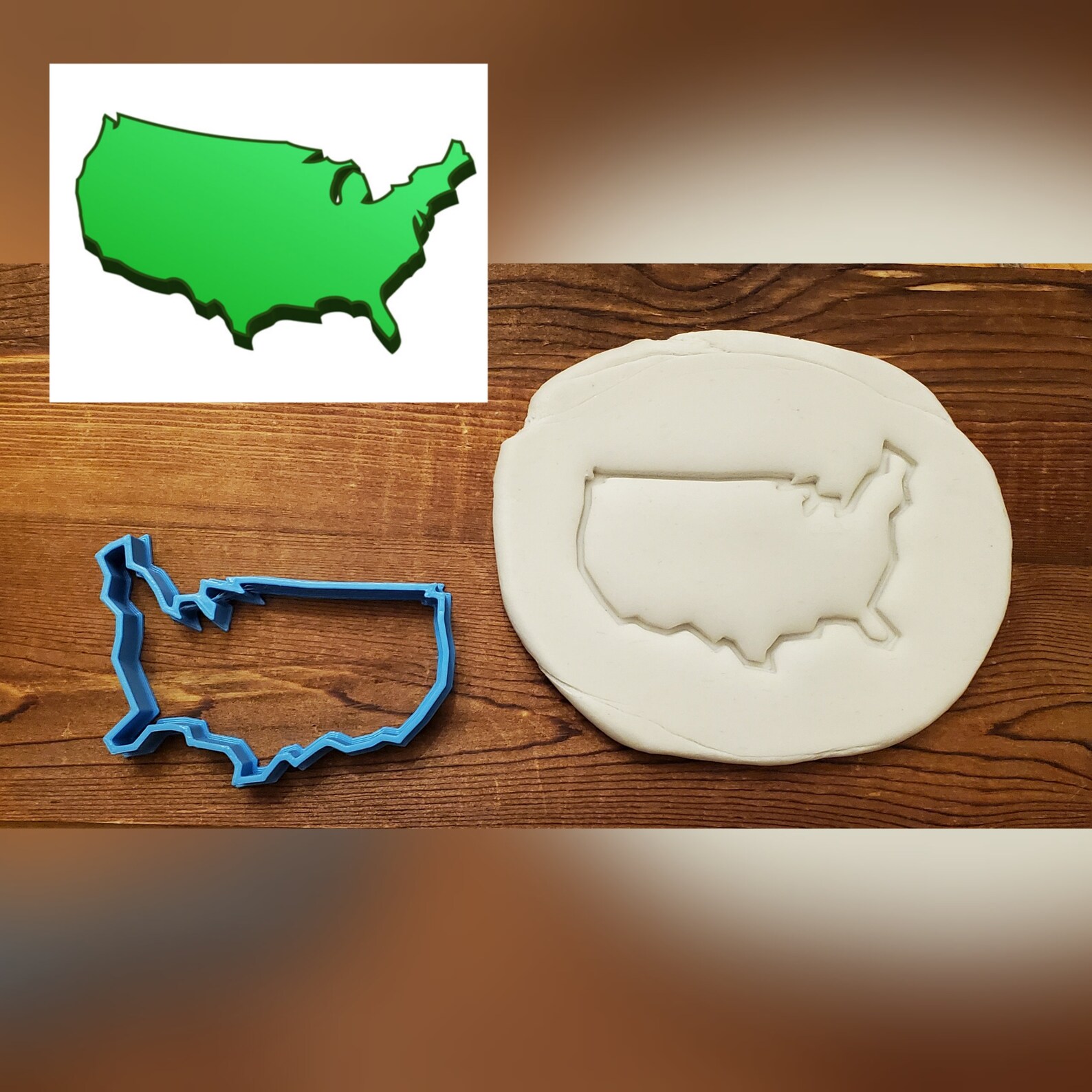 3 to 7 Inch USA Map America Map Cookie Cutter Fondant Etsy Ireland