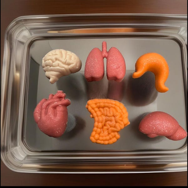 handmade heart human organ shaped box of Belgian chocolate  Fully edible. Great gift or cake toppers