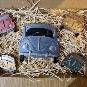 Hand-made with the finest  Belgian chocolate 5 x herbie style beetle car cars