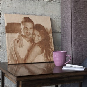 Perfect gift for Mother's Day, Father's Day, or Christmas: wooden portrait that speaks volumes.