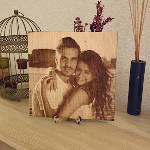 Environmentally-friendly pyrography portrait made without chemicals or dyes at Woody Buddy Studio.