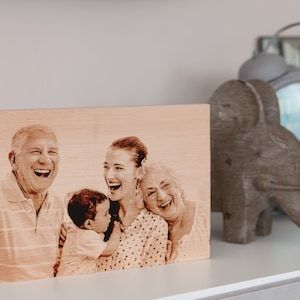 Photo On Wood, Custom Photo Gift,  Romantic Gift, custom wood photo, wood burning art, pyrography art, Gift for Her, Family Portrait