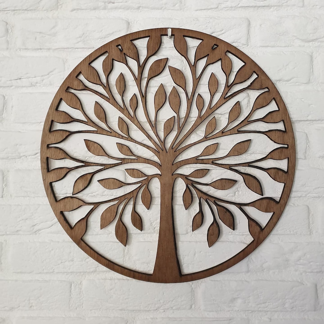 Tree of Life Wall Décor Life Tree Wall Art Handmade Woodburning Craft Rustic Home Décor