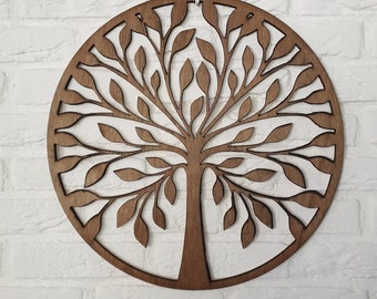 Tree of Life Wall Décor Life Tree Wall Art Handmade Wood-Burning Craft Rustic Home Décor Housewarming Gift Tree of Life Gift For Mom
