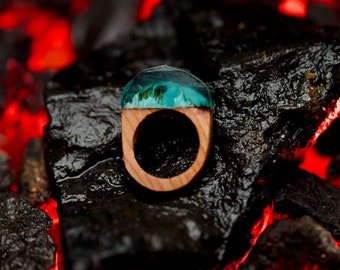 Resin Wooden Ring | Natural wooden ring |  Resin ring | Ring for men & women | Unisex ring | Anniversary gift | Birthday Gift