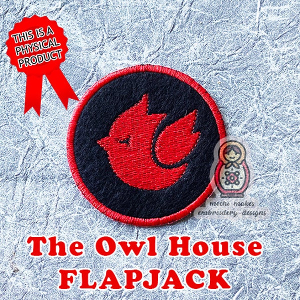 Flapjack Tattoo Embroidered Patch Owl House Cosplay Eda Luz Hunter Palisman Witch Coven Magic Owl Lady Amity Robin Bird Familiar Memorial