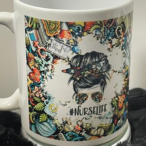 Handmade Nurse life coffee mug