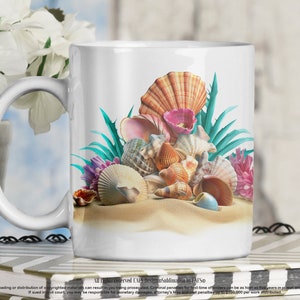 3d sea shell coffee mug