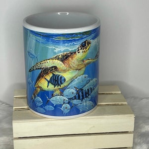 Handmade Sea Turtle Coffee mug