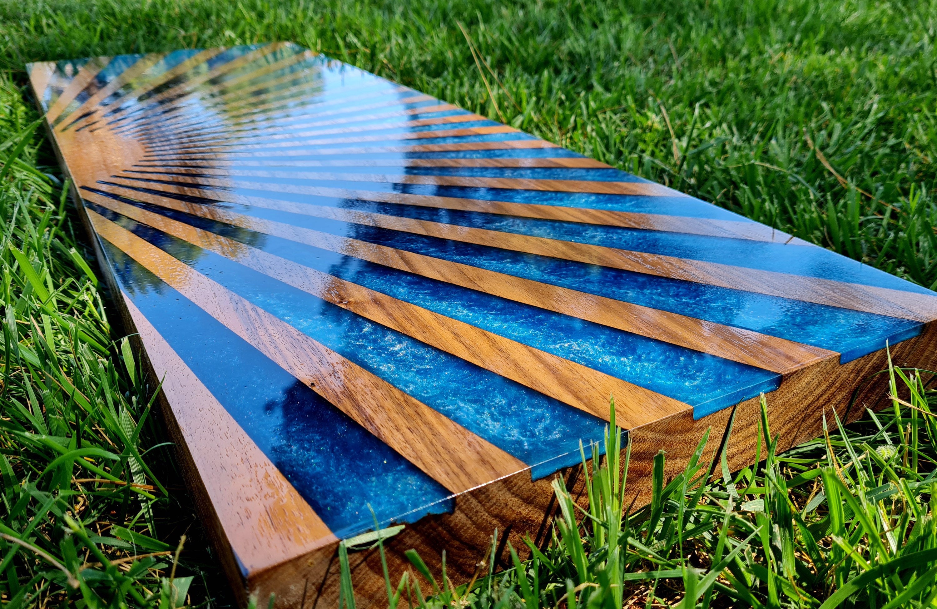 Blue Sun Epoxy Wall Panel Live Edge Epoxy Table Epoxy Etsy