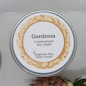 Vela de soja con gardenia