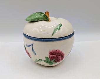 Pote de geleia de maçã Lenox Poppies, década de 1990