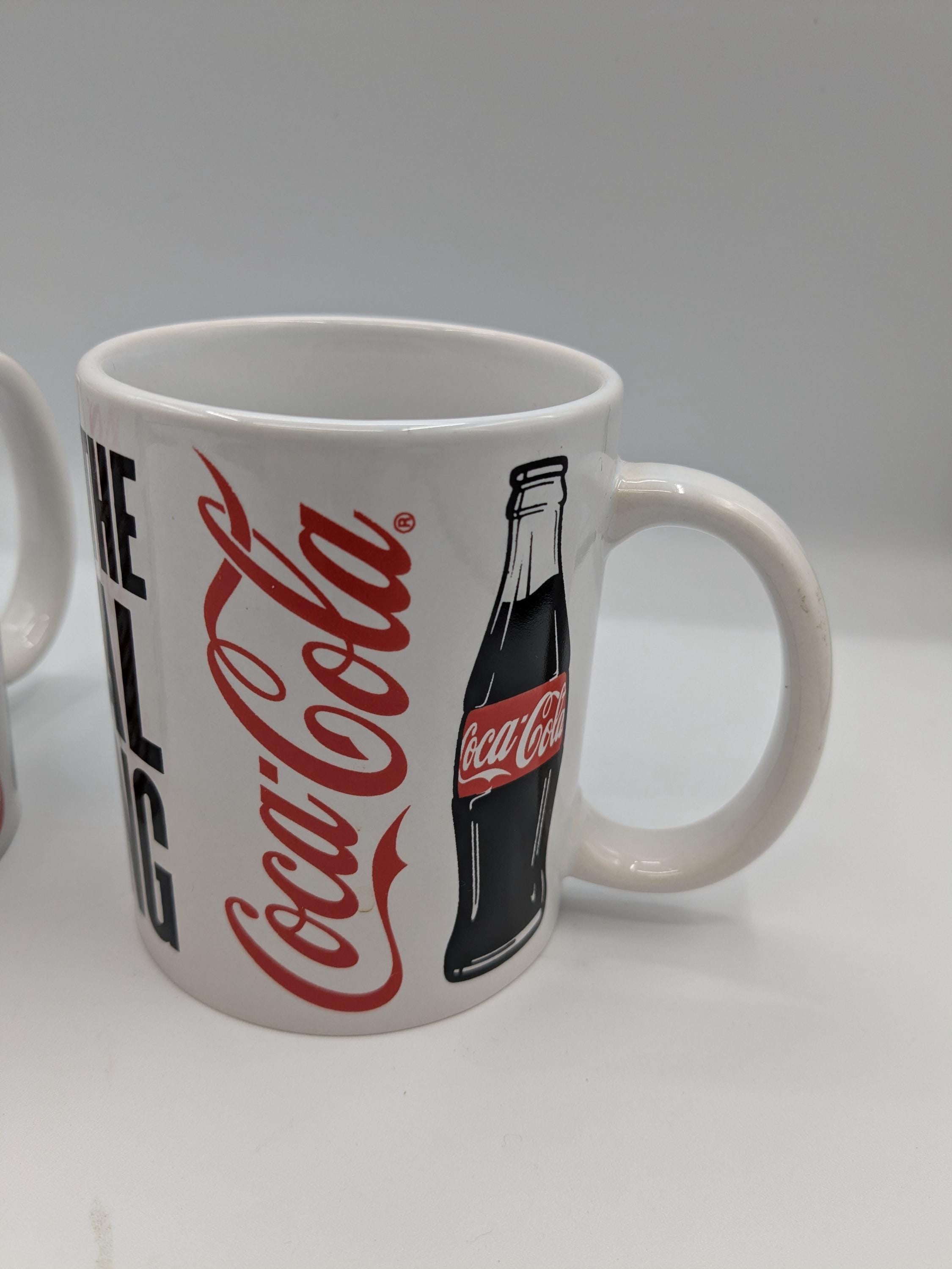 Lot De 2 Mugs Publicitaires Coca-Cola - Céramique Multicolore - Made In France