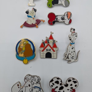 Dogs of Disney Trading Pins, Lot of 9 - assorted trading collectible enamel pins no duplicates