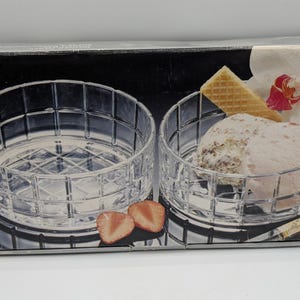 Vintage Studio Nova by Mikasa Dinner Party Crystal Salad/Dessert Bowls, set of 2