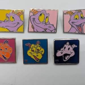 Figment Disney Trading Pins, Lot of 6 - assorted trading collectible enamel pins no duplicates