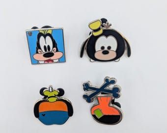 Goofy Disney Enamel Trading Pins, Set of 4