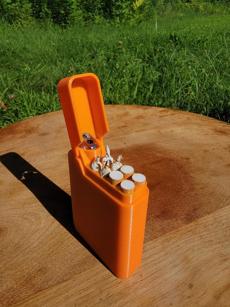 Cigarette/joint Case With Lighter Slot Holds 8 Etsy
