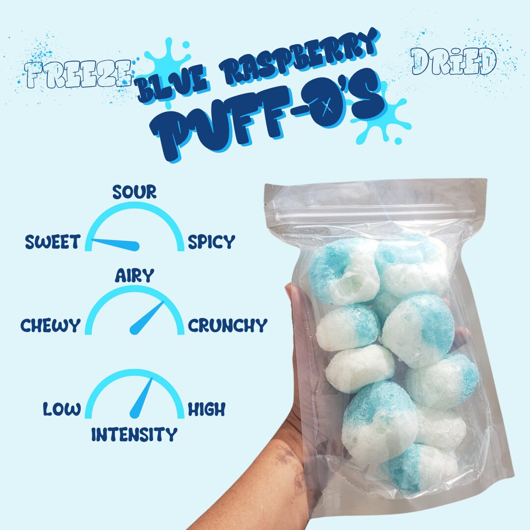 Freeze Dried Blue Raspberry Rings - Etsy