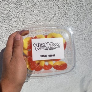 Extremely Sour Candy Peach Rings - Extra Sour Added!