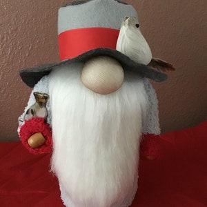 Dog Gnome with Bird, Spring Decor