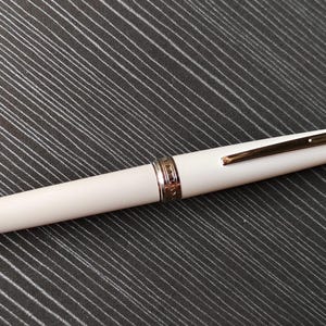 Bolígrafo rollerball Montblanc Tribute blanco auténtico RB002 para repuesto o reparación