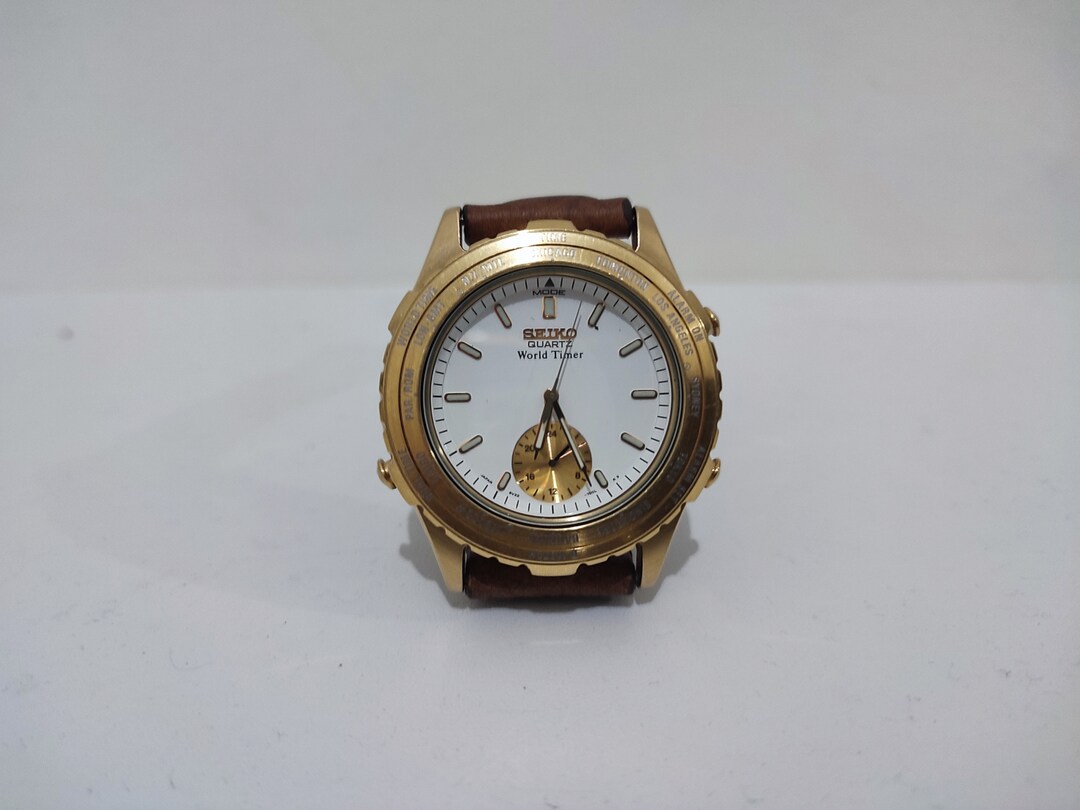 Seiko 8V227000 World Time Alarm Watch Etsy