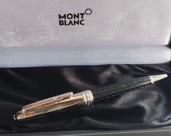 authentic Montblanc meisterstuck solitaire carbon ballpoint pen