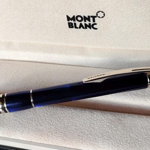 Authentic Montblanc Meisterstuck starwalker blue ballpoint pen