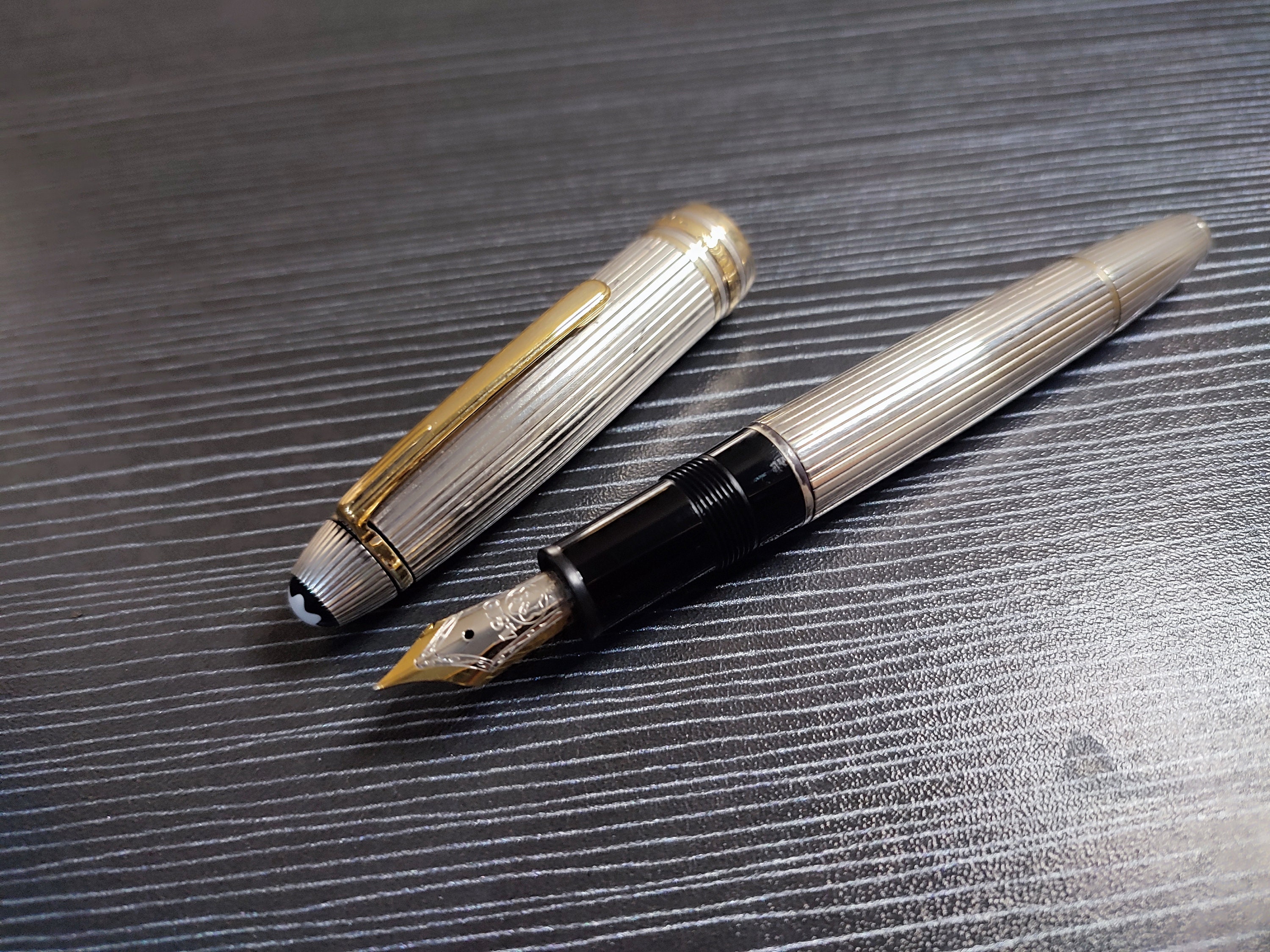 Montblanc Meisterstuck 146 Solitaire Sterling Silver 925 18K 750 F