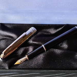 FP002 authentischer Vintage Montblanc Meisterstuck 144 Solitär Edelstahl 18K M Feder Füllfederhalter
