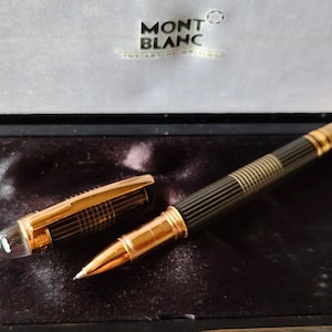 Authentic Montblanc starwalker red gold metal fine liner rollerball pen