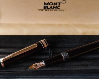 FP003 authentic vintage Montblanc Meisterstuck 145 Chopin platinum trim 14K 585 M nib fountain pen